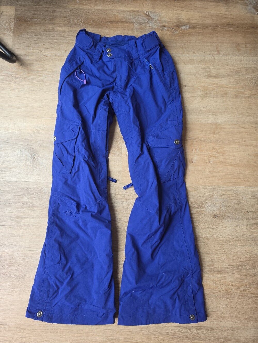The North Face Hyvent Cargo Ski Snow Pants Insulated Bolt Blue Womens Small XS